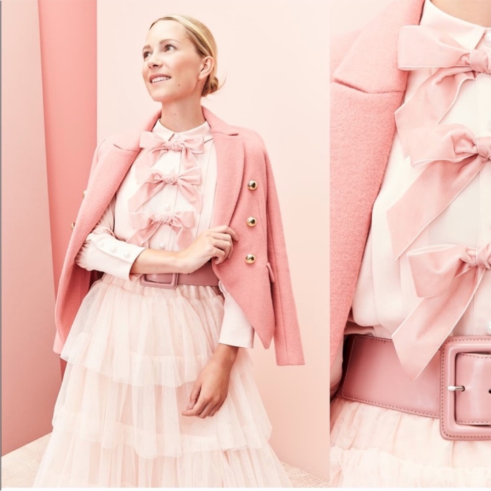 Halogen x Atlantic-Pacific Double Breasted Wool Blend Blazer